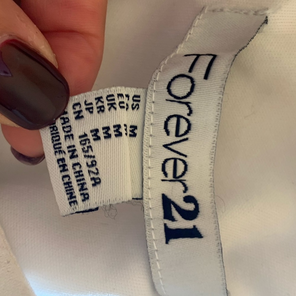 F21 black and white peplum dress M - Picture 7 of 7